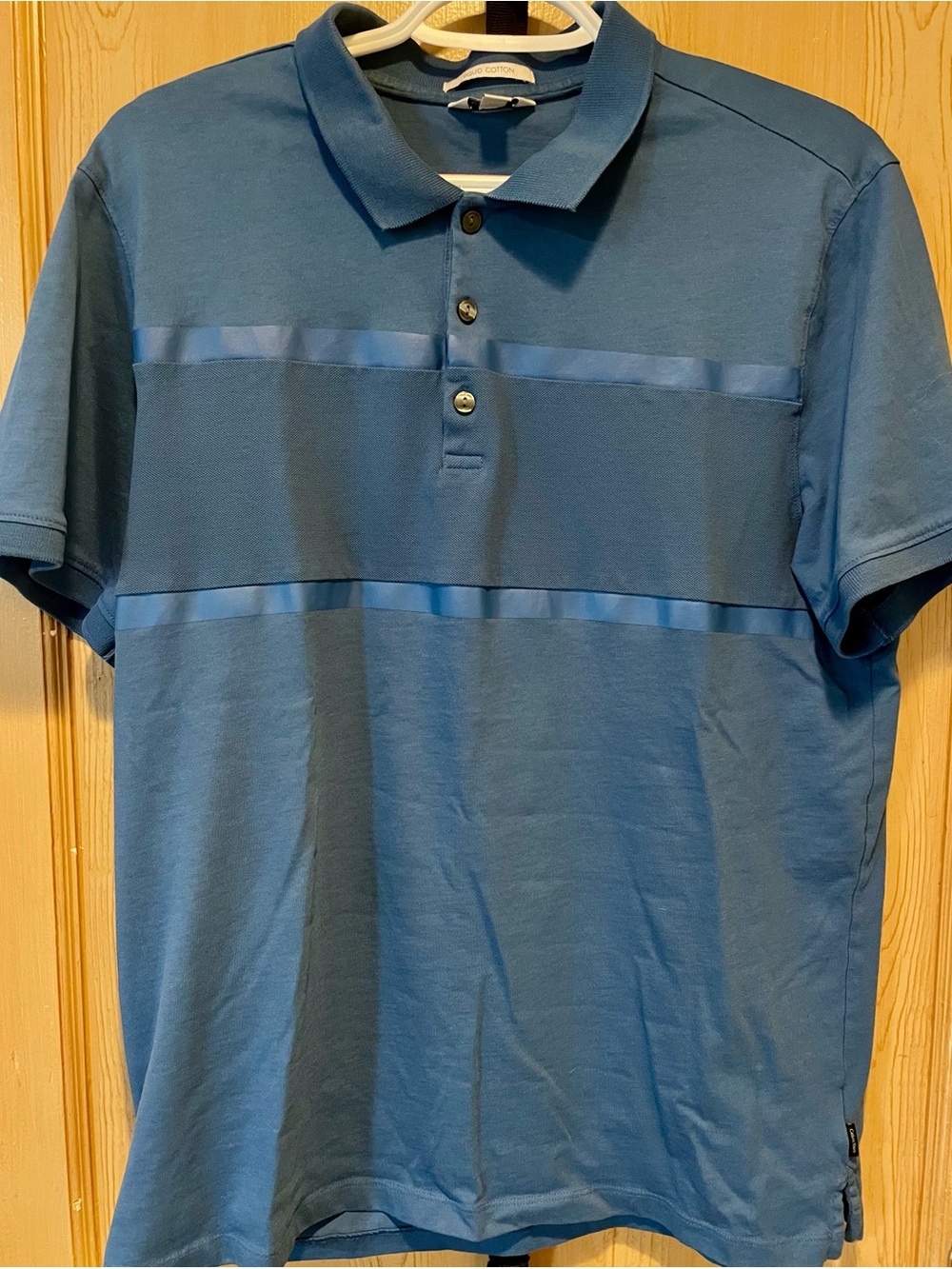 Calvin Klein Liquid Touch Cotton Stripe Polo Shirt
